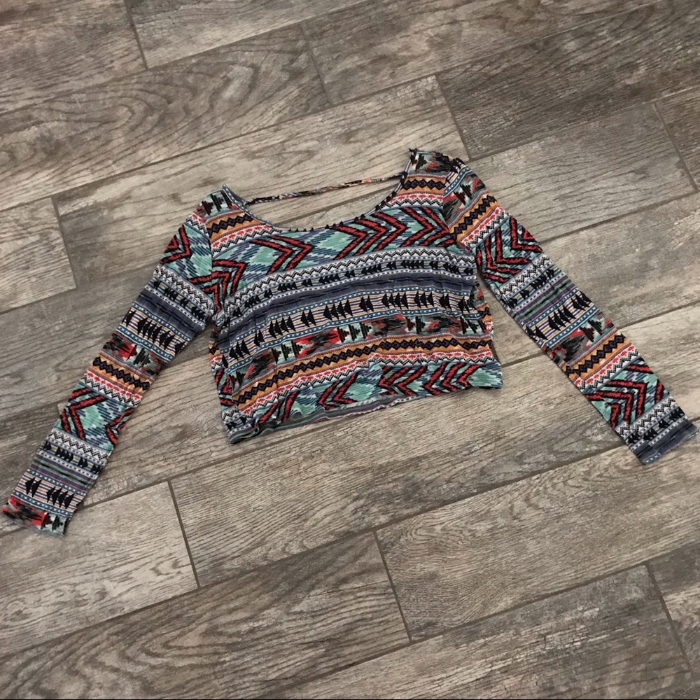 Boho Print Crop Top